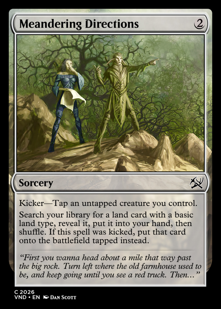 Meandering Directions